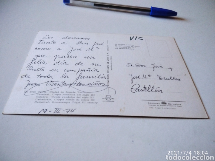 Postales: Postal VICH Cripta - Foto 2