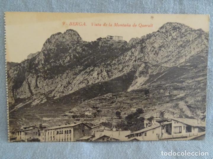 Postcards: BERGA. 9. VISTA DE LA MONTA&Ntilde;A DE QUERALT. CASTA&Ntilde;EIRA.