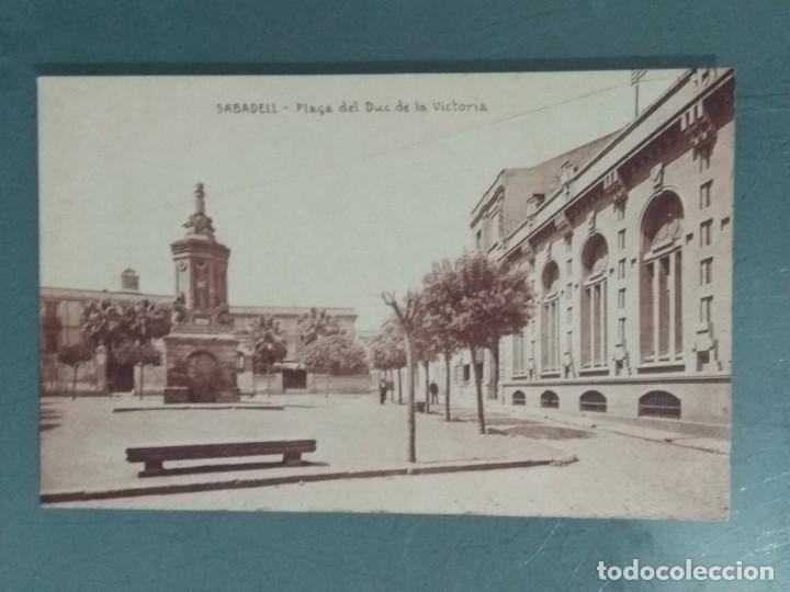 Postcards: POSTAL SABADELL - PLA&Ccedil;A DEL DUC DE LA VICTORIA.