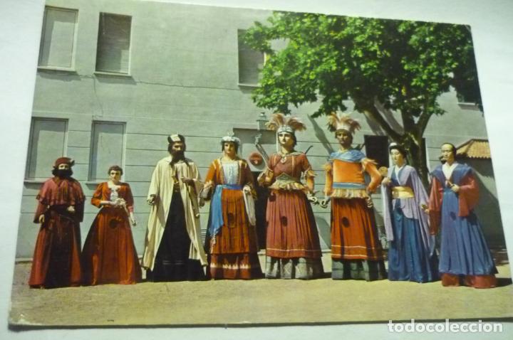 Postales: POSTAL REUS.-COMPARSA DE GIGANTES --ESCRITA CM