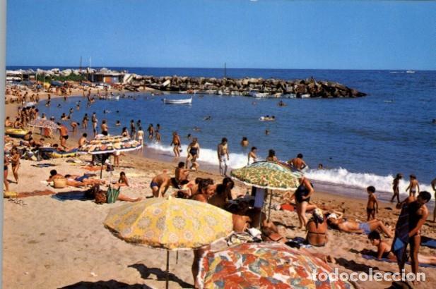 Postkarten: m06864 Caldetes playa y embarcadero pic n&ordm;829