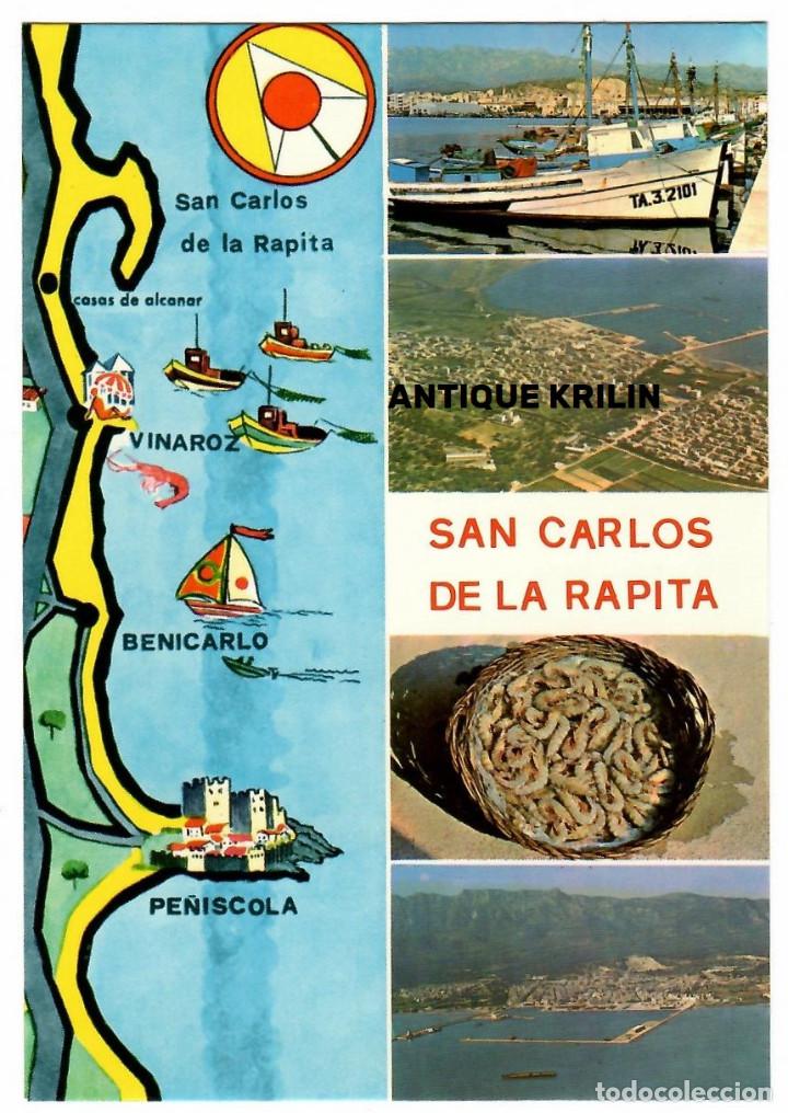 Postales: SAN CARLOS DE LA RAPITA N&ordm; 15 PUERTO , VISTAS AEREAS / IMP. F. CASTELL