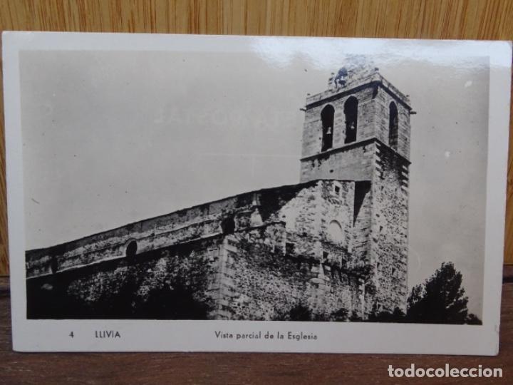 Cartoline: 4. LLIVIA. VISTA PARCIAL DE LA IGLESIA.
