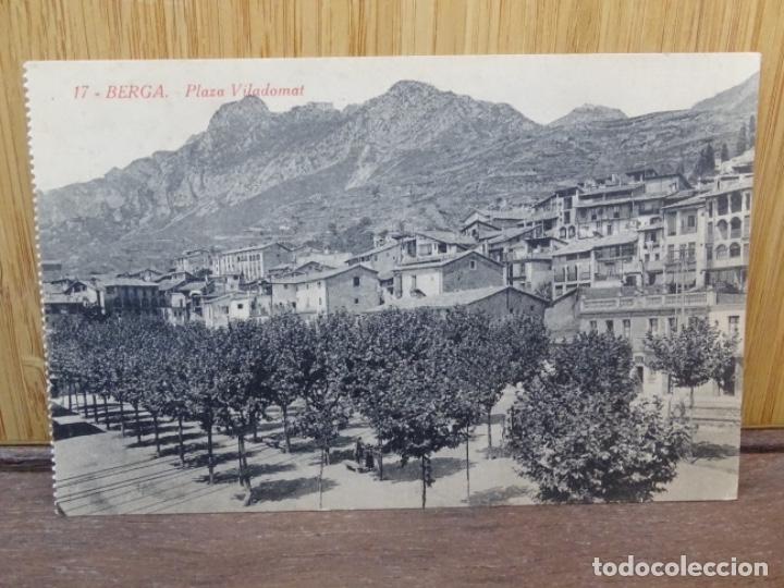 Postkarten: 17. BERGA. PLAZA VILADOMAT. CASTA&Ntilde;EIRA ALVAREZ.