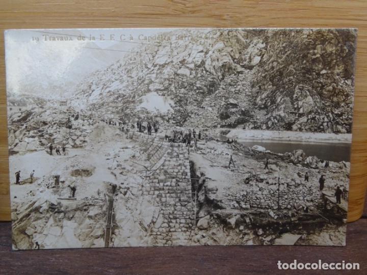 Postales: TRAVAJX DE LA EEC A CAPDELLA. BARRAGE DE 28 M. LAC ESTANGENTO.