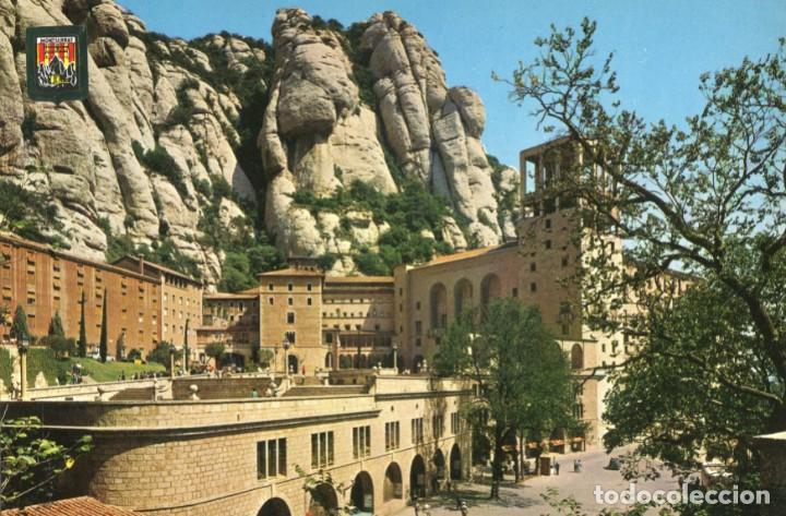 Postales: m07317 Montserrat Fachada Del Santuario 1966 Escudo De Oro N&ordm;2415