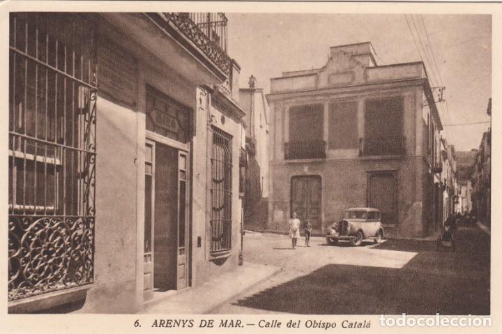 Postales: POSTAL DE ARENYS DE MAR -CALLE DEL OBISPO CATAL&Aacute; -
