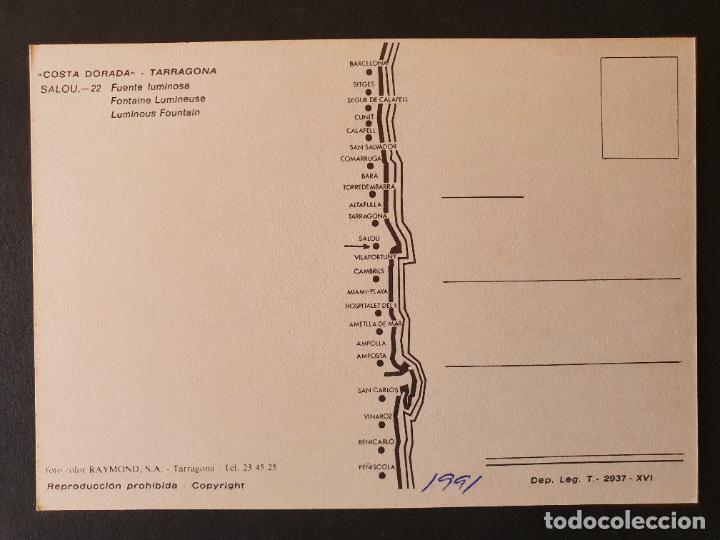 Postales: POSTAL SALOU (ORIGINAL SIN CIRCULAR) - Foto 2