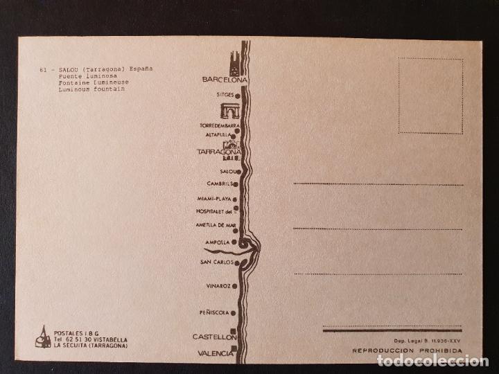 Postales: POSTAL SALOU (ORIGINAL SIN CIRCULAR) - Foto 2