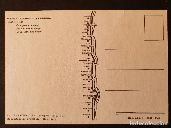 Postales: POSTAL SALOU (ORIGINAL SIN CIRCULAR) - Foto 2