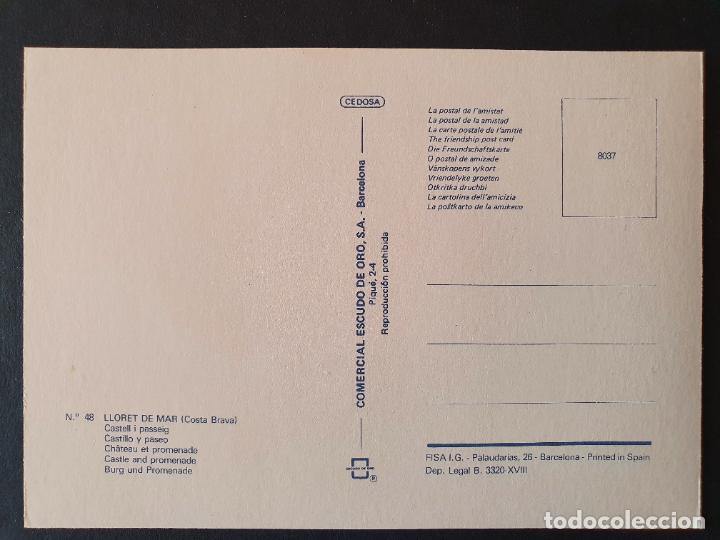 Postales: POSTAL LLORET DE MAR (ORIGINAL SIN CIRCULAR) - Foto 2