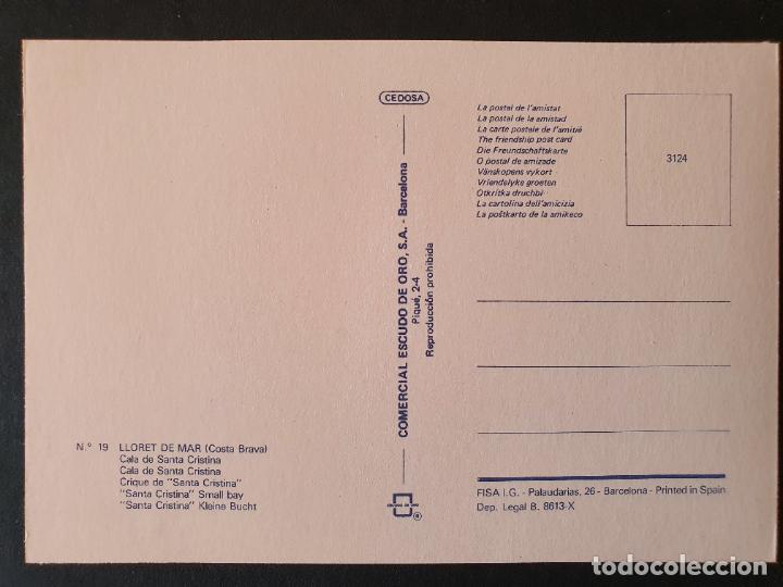 Postales: POSTAL LLORET DE MAR (ORIGINAL SIN CIRCULAR) - Foto 2