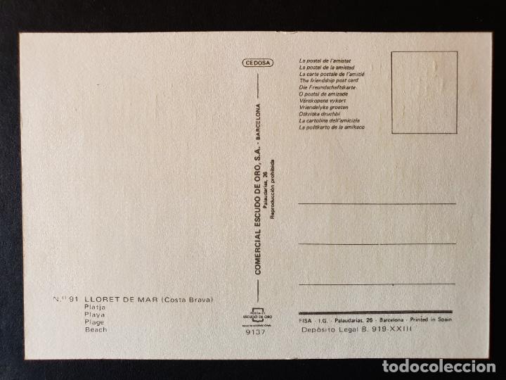 Postales: POSTAL LLORET DE MAR (ORIGINAL SIN CIRCULAR) - Foto 2