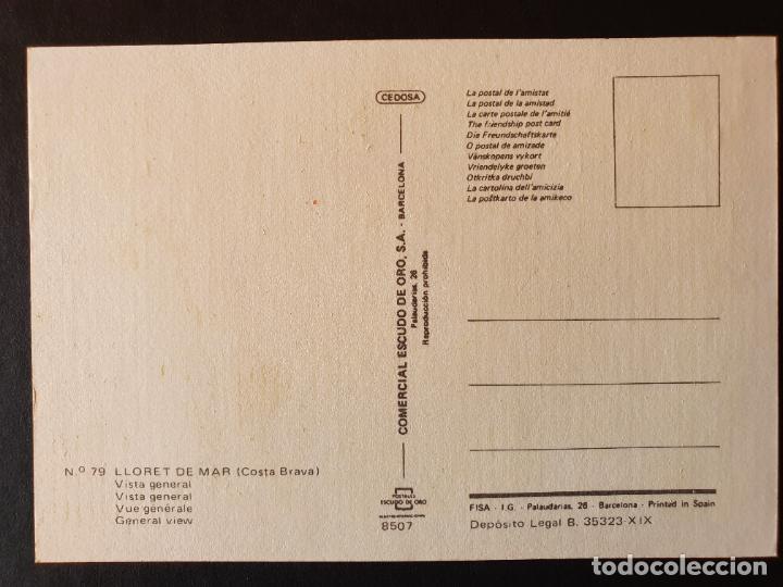 Postales: POSTAL LLORET DE MAR (ORIGINAL SIN CIRCULAR) - Foto 2