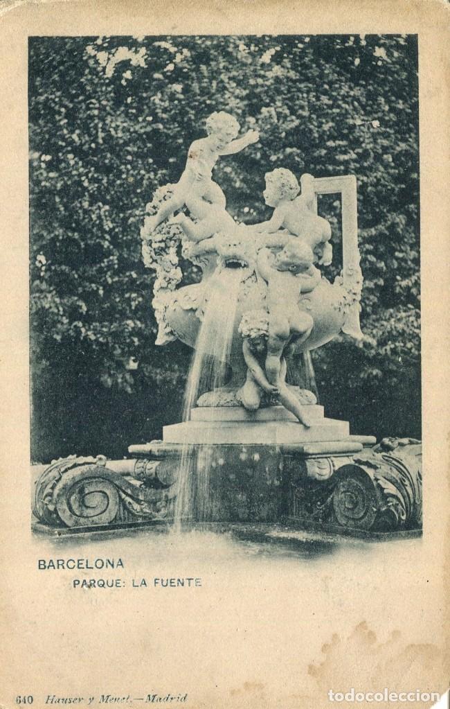 Postales: BARCELONA-PARQUE LA FUENTE- HAUSER Y MENET N&ordm; 640-SIN DIVIDIR