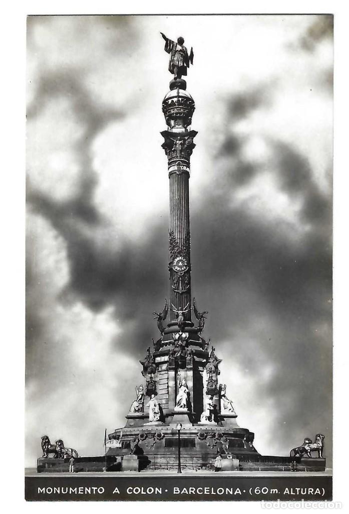 Postales: BARCELONA.- SERIE 2, N&ordm; 71. MONUMENTO A CRISTOBAL COL&Oacute;N. FOTO CEBOLLERO- SIN CIRCULAR