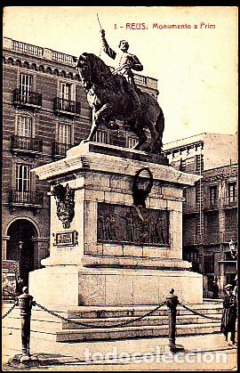 Postales: POSTAL REUS MONUMENTO A PRIM - Foto 1