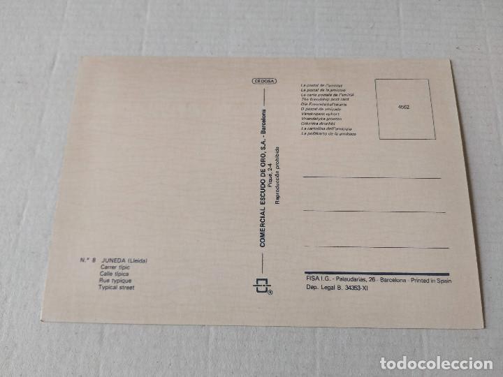 Postales: LES GARRIGUES - POSTAL JUNEDA - CARRER T&Iacute;PIC - Foto 2