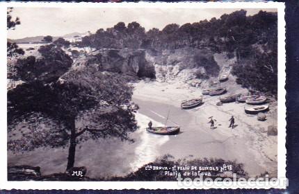 Cartes Postales: POSTAL FOTOGRAFICA SANT FELIU DE GUIXOLS PLATJA DE LA COVA