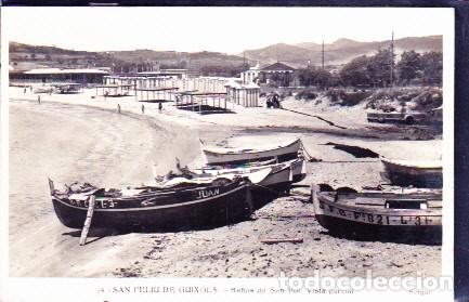 Cartes Postales: POSTAL FOTOGRAFICA SANT FELIU DE GUIXOLS BA&Ntilde;OS DE SANT POL VISTA PARCIAL FOTO. FERGUI