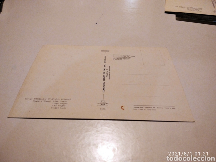 Postales: Postal Espot lago negro - Foto 2