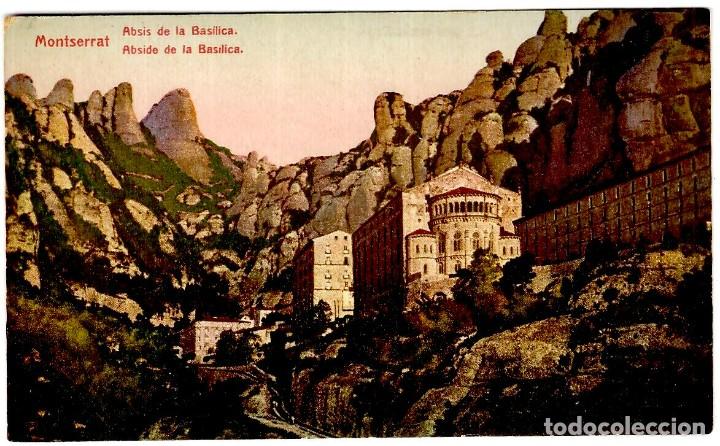 Postales: Montserrat - Absis de la Bas&iacute;lica - No figura fot&oacute;grafo ni editor n&ordm; 87 - Coloreada - 138x88 mm.