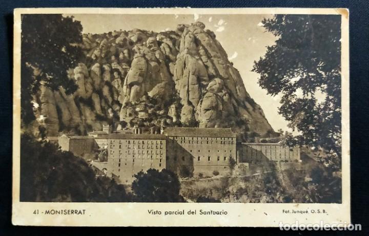 Postales: Antigua postal sellada 1945.( 3 sellos) SANTUARIO DE MONSERRAT