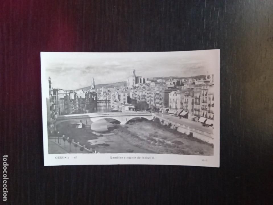 Postales: Girona.Rambles i pont d Isabel. - Foto 1