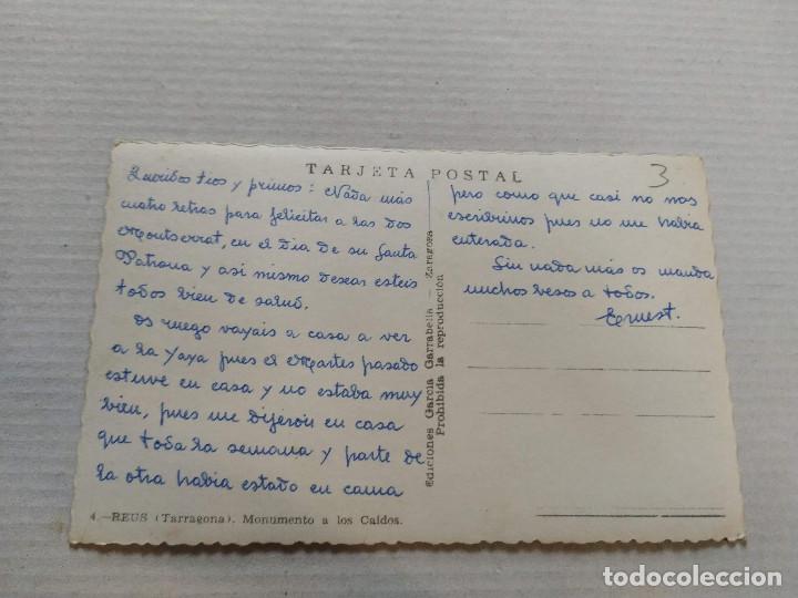 Postales: BAIX CAMP - POSTAL REUS - MONUMENTO A LOS CA&Iacute;DOS - Foto 2