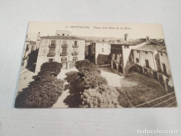 Postales: CONCA DE BARBER&Agrave; - POSTAL MONTBLANC - PLA&Ccedil;A DEN PRAT DE LA RIBA - Foto 1