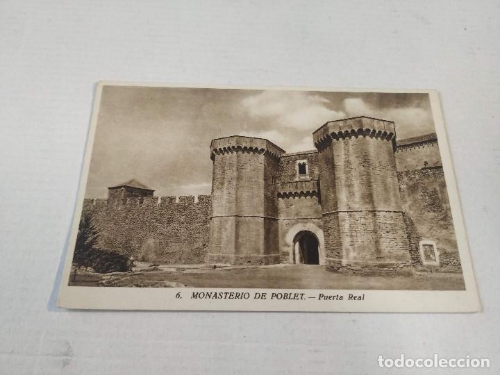 Postales: CONCA DE BARBER&Agrave; - POSTAL MONASTERIO DE POBLET - PUERTA REAL - Foto 1