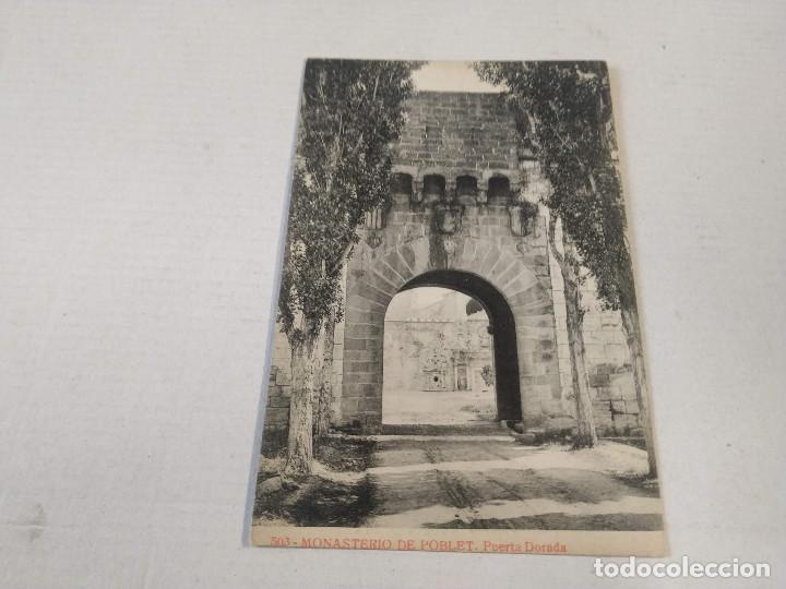 Postales: CONCA DE BARBER&Agrave; - POSTAL MONASTERIO DE POBLET - PUERTA DORADA - Foto 1