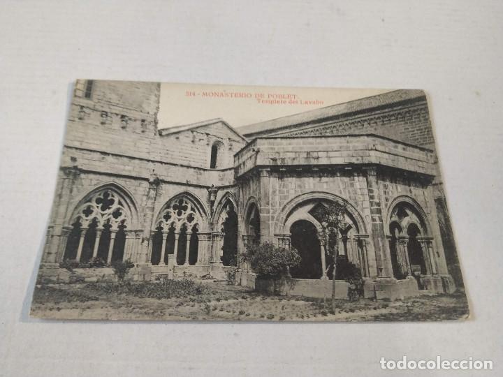 Postales: CONCA DE BARBER&Agrave; - POSTAL MONASTERIO DE POBLET - TEMPLETE DEL LAVABO - Foto 1