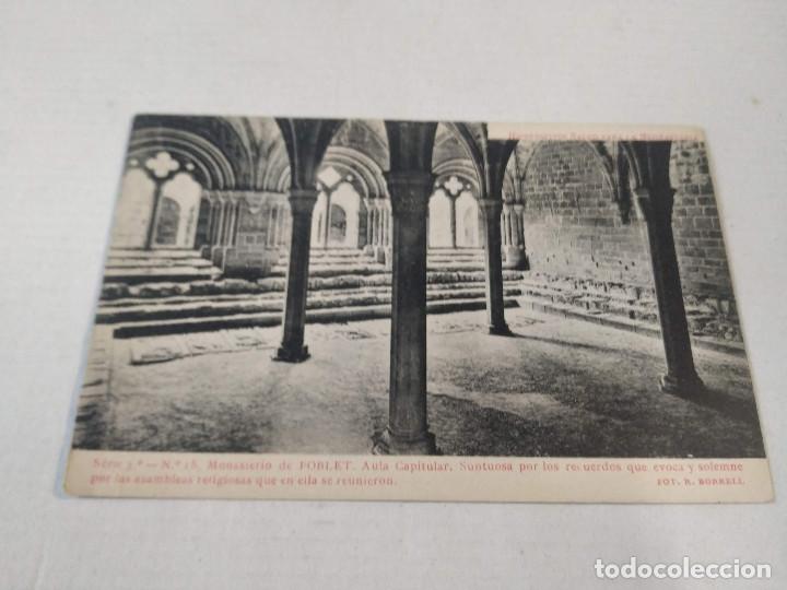 Postales: CONCA DE BARBER&Agrave; - POSTAL MONASTERIO DE POBLET - AULA CAPITULAR - Foto 1