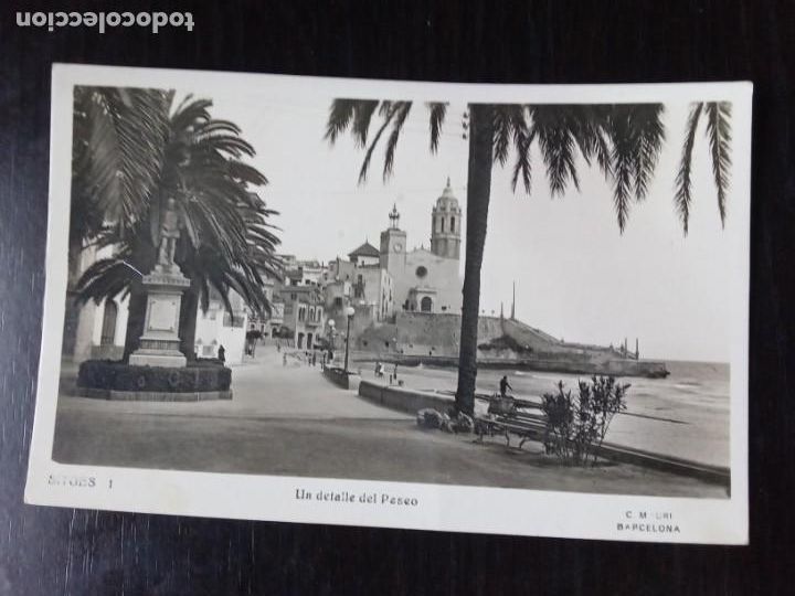 Postales: Sitges.Un detall del passeig. - Foto 1