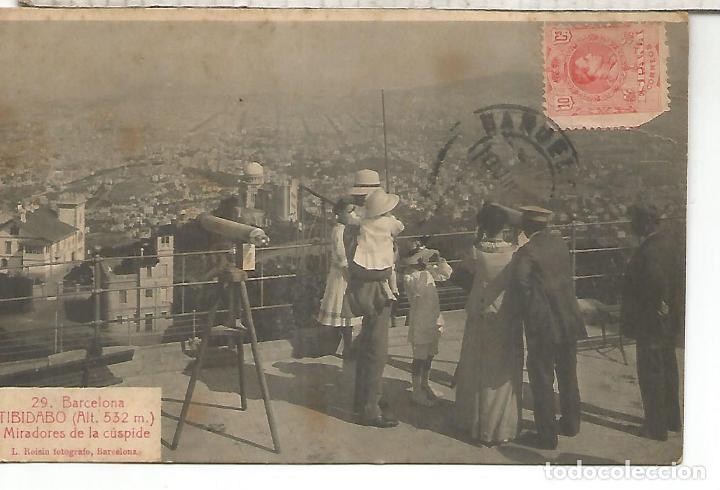 Postales: BARCELONA TIBIDABO ESCRITA - Foto 1