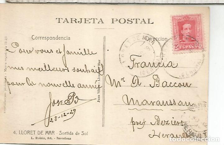 Postales: GIRONA LLORET DE MAR ESCRITA - Foto 2