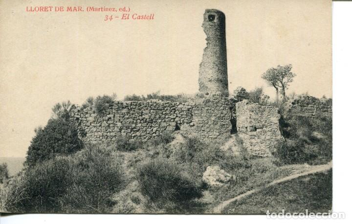 Postales: LLORET DE MAR-EL CASTELL DE SANT JOAN- A&Ntilde;O 1919- MARTINEZ N&ordm; 34