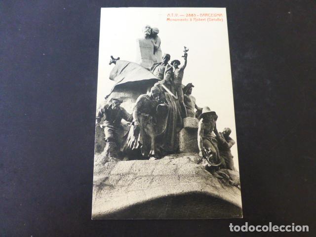 Postales: BARCELONA MONUMENTO A ROBERT - Foto 1