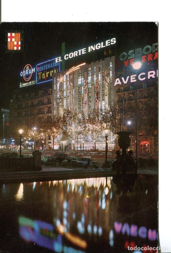 Postales: BARCELONA-EL CORTE INGLES A&Ntilde;O NAVIDAD DE 1963-PLAZA DE CATALU&Ntilde;A -RARA