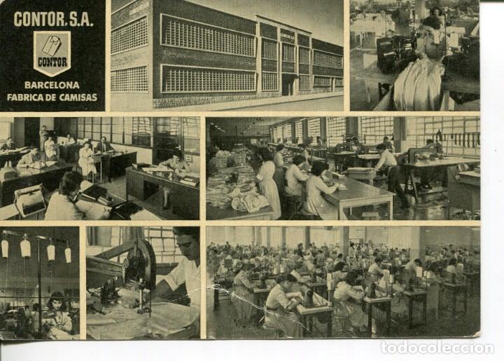 Postales: BARCELONA-CONTOR-F&Aacute;BRICA DE CAMISAS-CALLE NICARAGUA- A&Ntilde;OS 50