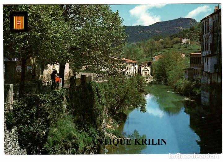 Postales: SANT FELIU DE PALLEROLS N&ordm; 4949 VISTA PARCIAL DESDE PONT RIUBRUGENT / ESCUDO DE ORO
