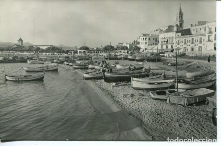 Postales: PALAMOS -VISTA PARCIAL-PLAYA Y BARCAS DE PESCA- A&Ntilde;OS 50-FOTOGR&Aacute;FICA BOSCH