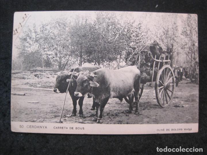 Postkarten: CERDANYA-CARRETA DE BOUS-CLIXE DOLORS MACIA-50-POSTAL ANTIGUA-(83.948)