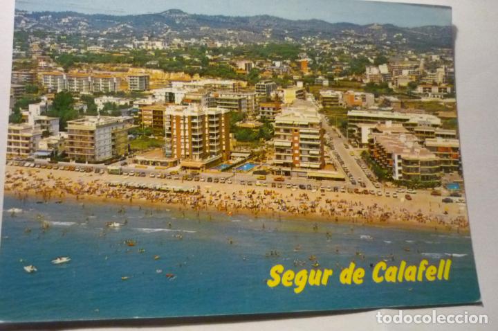 Postales: postal segur de calafell.-playa circulada