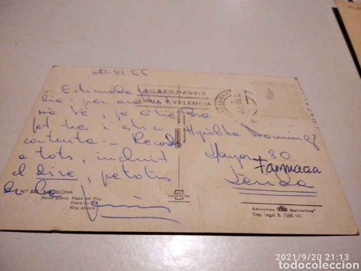Postales: Postal Barcelona Plaza del rey - Foto 2