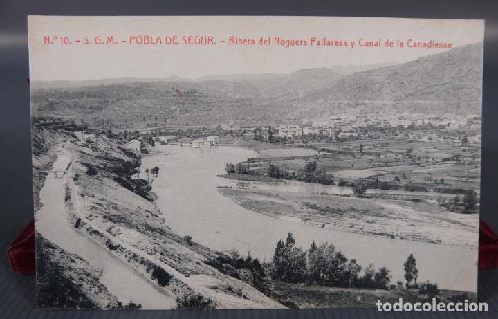 Postais: Tarjeta postal n&uacute;mero 10 SGM Pobla de Segur-Ribera del Noguera Pallaresa y Canal de la Canadiense