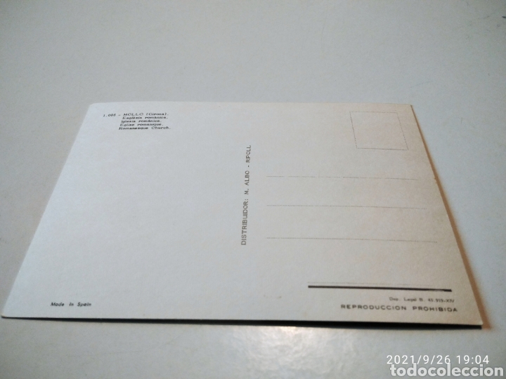 Postales: Postal Mollo iglesia rom&aacute;nica - Foto 2