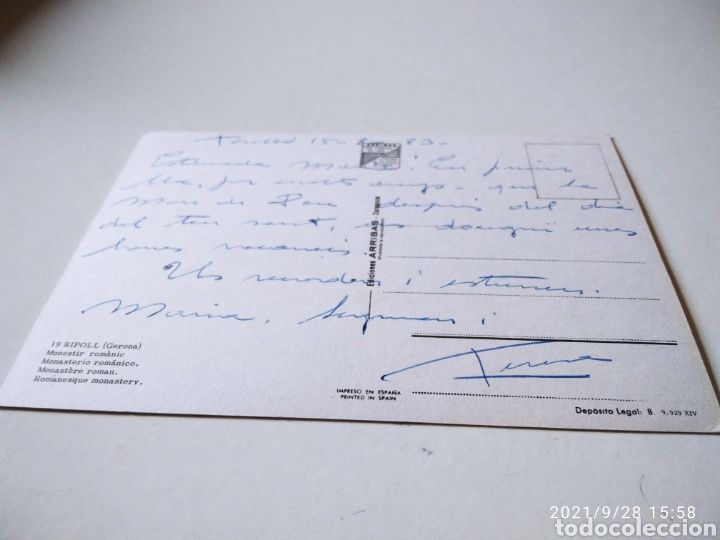 Postales: Postal Ripoll monasterio - Foto 2