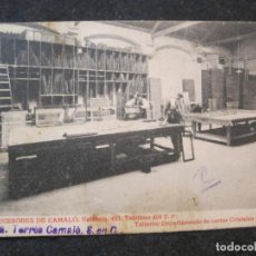 Postales: BARCELONA-SUCESORES DE CAMALO-TALLERES-CORTADORES CRISTALES Y VIDRIOS-THOMAS-POSTAL ANTIGUA-(84.197)